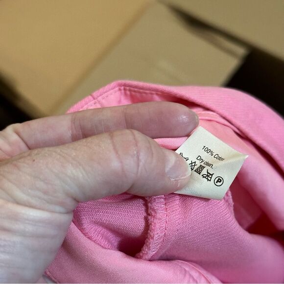 J. Crew Factory Barbie Pink Solid Double Serge Cotton Pencil Mini Skirt 10 - Picture 9 of 15